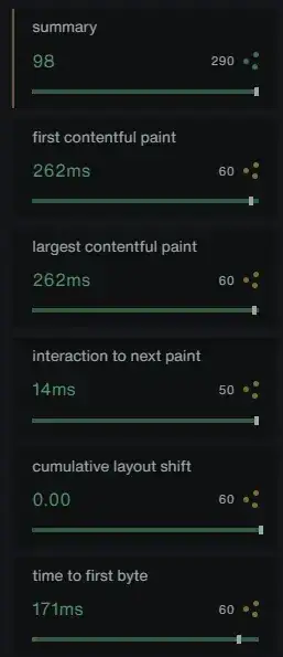 reshepe web vitals metrics